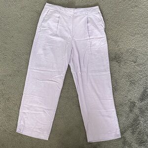 Old Navy Light Purple Wide-Leg Linen Pants